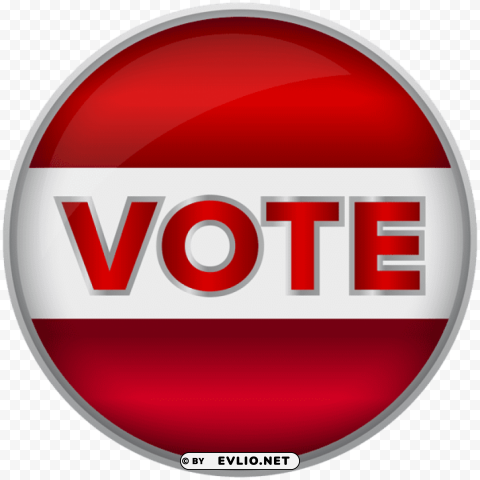 vote red badge Isolated Graphic Element in Transparent PNG