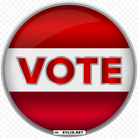 vote red badge Isolated Graphic Element in Transparent PNG clipart png photo - b35ec585