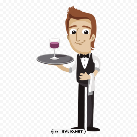 waiter PNG for personal use