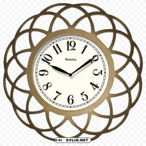 Wall Clock Isolated Artwork On Clear Background PNG