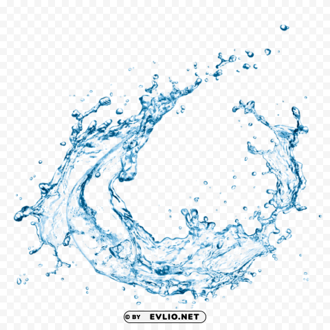 water circle Isolated Design Element in Transparent PNG