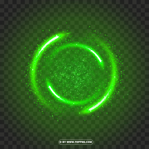 whirlpool glowing light effect green PNG with alpha channel