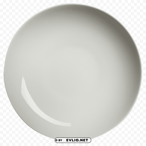 white basic plate topview PNG for digital art