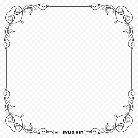 White Border Frame Clear Background PNG With Isolation