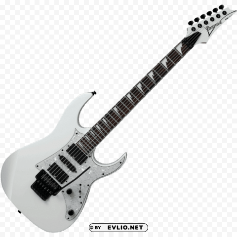 white electric guitar Isolated Graphic in Transparent PNG Format