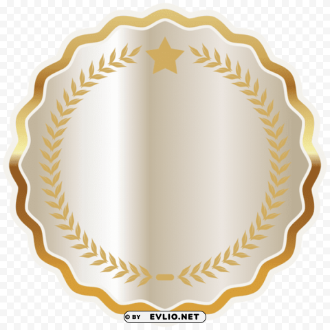 White Seal Badge HighQuality Transparent PNG Isolated Object