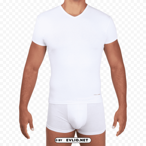 white t-shirt Transparent PNG Isolated Item with Detail