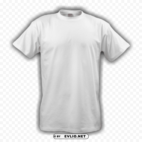 white t-shirt Clean Background Isolated PNG Graphic Detail