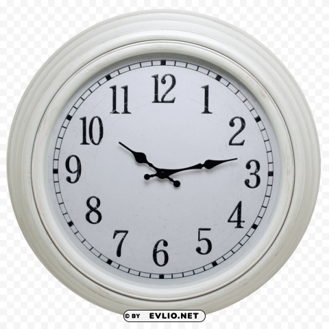 white wall clock HighResolution PNG Isolated Illustration