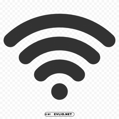 wifi icon black Isolated PNG Object with Clear Background