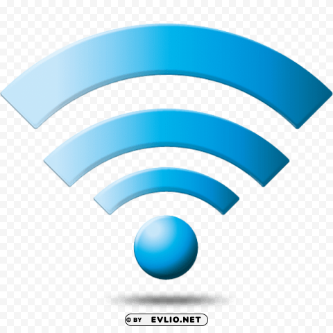 wifi icon blue Isolated Item on HighResolution Transparent PNG