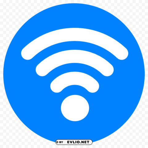 wifi icon blue Isolated Item on Transparent PNG Format clipart png photo - f2460a83