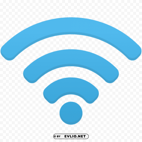 wifi icon blue Isolated Item with Transparent PNG Background