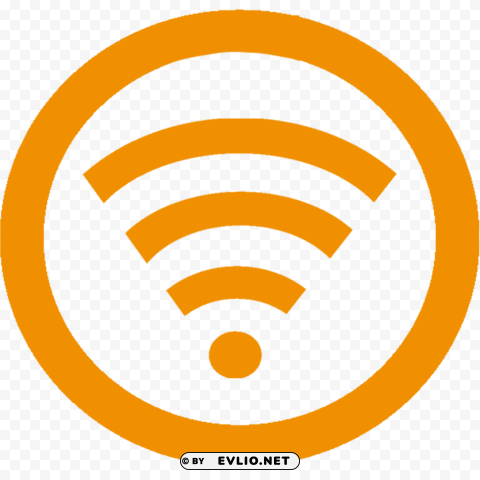 wifi icon yellow Isolated Graphic with Clear Background PNG