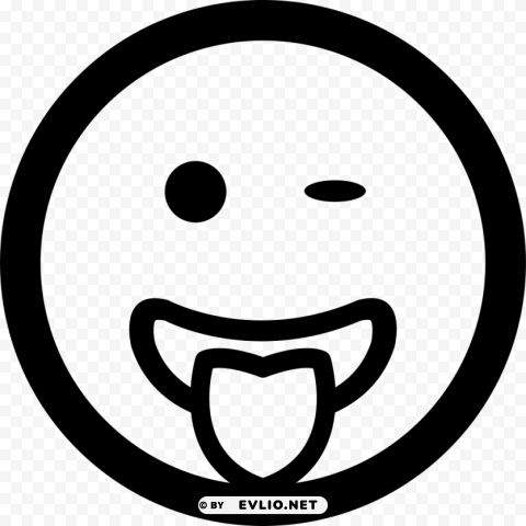 winking emotn smiling face with tongue out of the High-resolution PNG