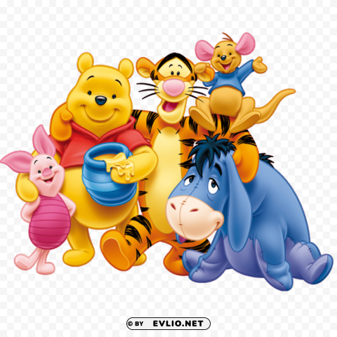 winnie the pooh all PNG Graphic Isolated on Clear Background