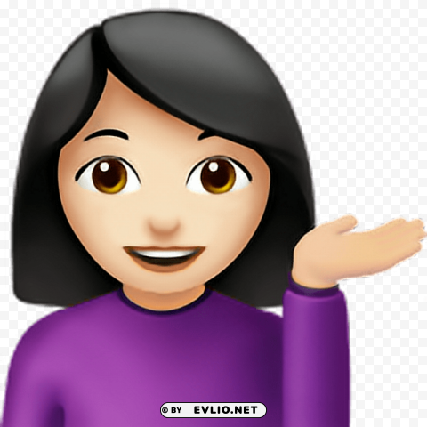 woman tipping hand emoji PNG pics with alpha channel