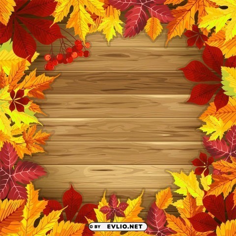 wooden fallwith fall leaves PNG files with transparent backdrop complete bundle