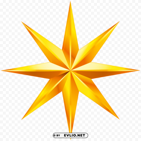 yellow decorative star PNG files with transparency