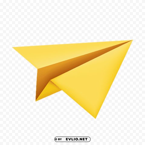 yellow paper plane PNG images free