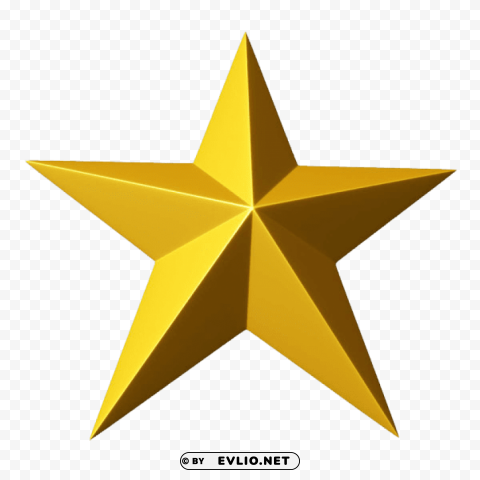 yellow star Isolated Illustration on Transparent PNG clipart png photo - c503eb3d