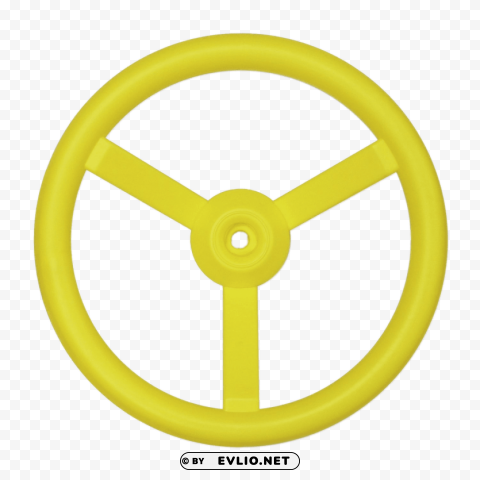 yellow steering wheel Isolated Design in Transparent Background PNG