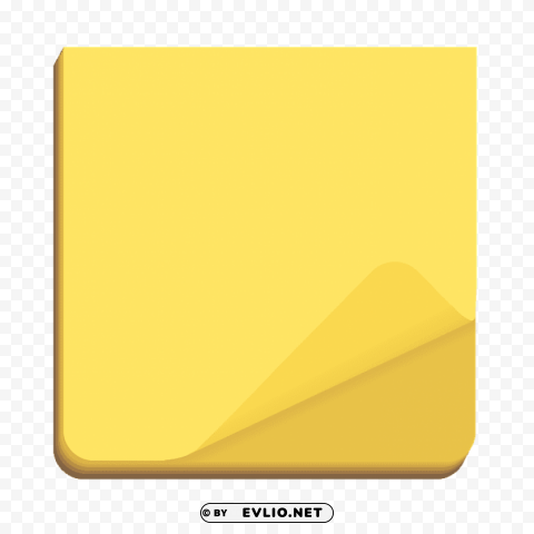 yellow sticky notes Isolated Object with Transparent Background in PNG