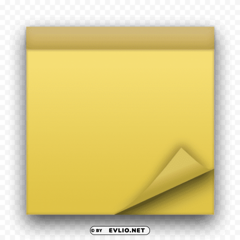 yellow sticky notes Isolated Subject with Clear PNG Background