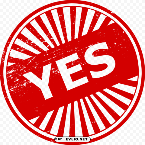 yes stamp PNG Image with Isolated Icon