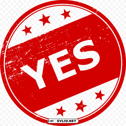 yes stamp PNG image with no background