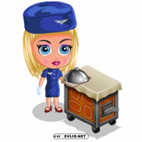 yoair interactive animated stewardess kiss PNG image with no background