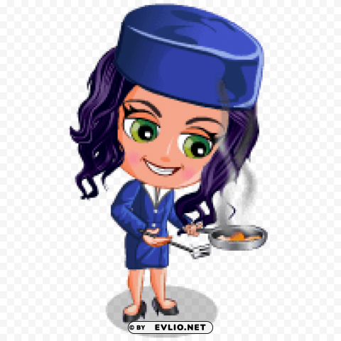 yoair stewardess chef PNG images for mockups