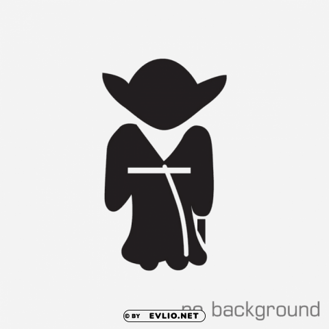 Yoda Black And White S PNG Images With Alpha Transparency Free