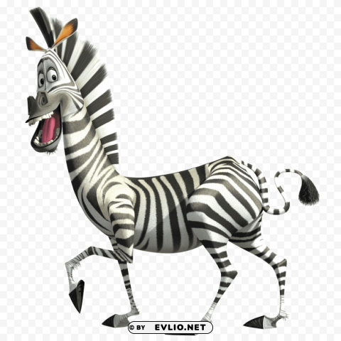 zebra Isolated Character with Transparent Background PNG