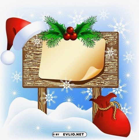 christmas note template PNG files with transparent elements wide collection