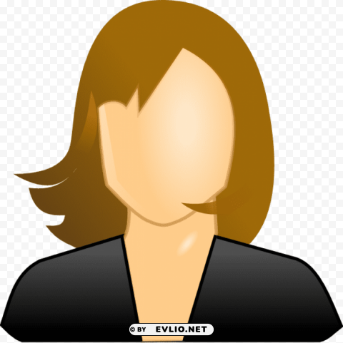 female user icon Isolated Item on Transparent PNG