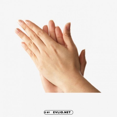 gesture with hand clap Transparent Background Isolation in PNG Format