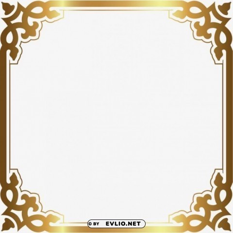 luxury gold border Clear PNG images free download