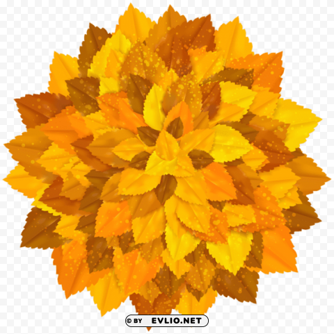 round decoration with autumn leaves PNG free download