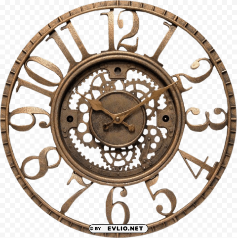 steampunk clock Free PNG download no background