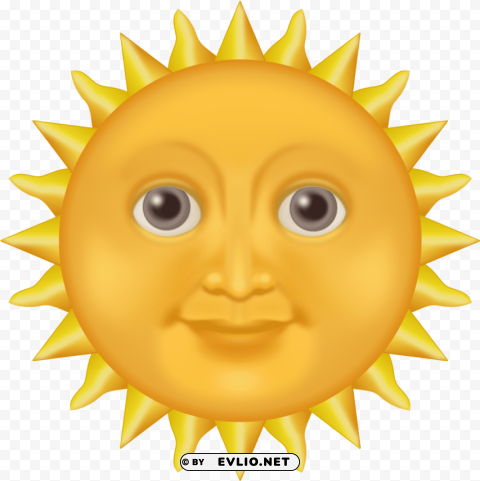 sun emoji PNG images with high-quality resolution