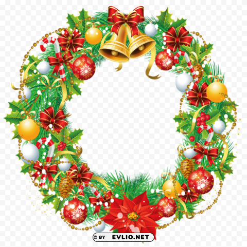  christmas wreathpicture Transparent Background Isolation of PNG