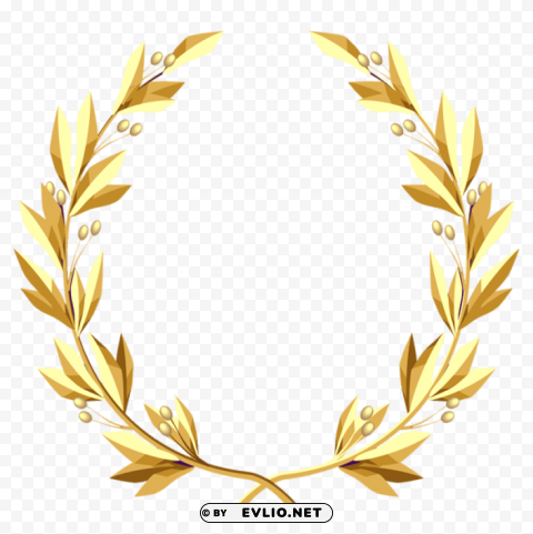 transparent gold wreathpicture PNG artwork with transparency