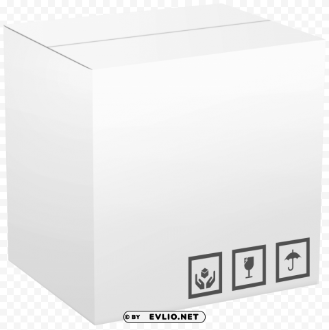 white cardboard box PNG transparency images clipart png photo - 4ea57c03