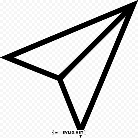black shape paper plane PNG images with alpha transparency free