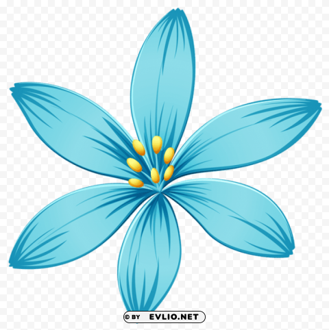 PNG image of blue flower Isolated Character with Transparent Background PNG with a clear background - Image ID 3ac6941c