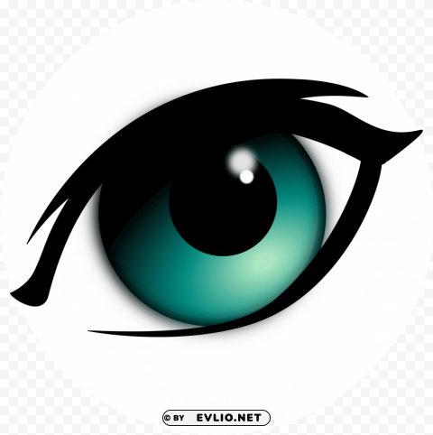 Cartoon Eye Isolated PNG Element With Clear Transparency