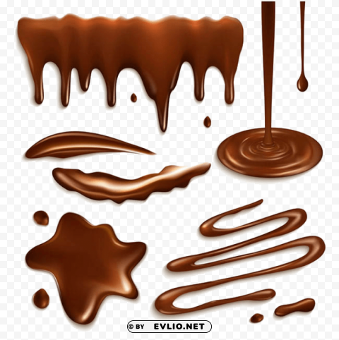chocolate PNG transparent elements compilation