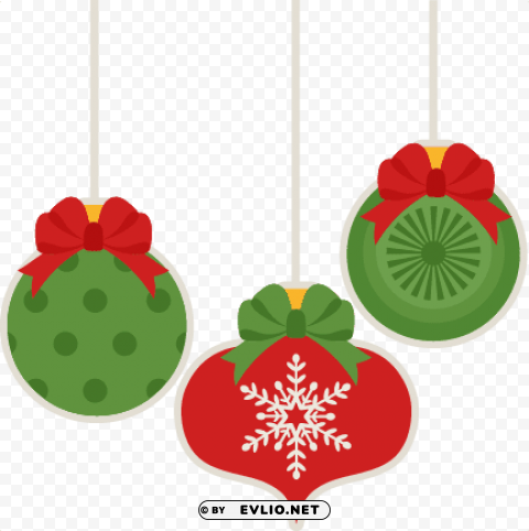 christmas ornament set scrapbook cut file cute clipart - hanging christmas ornaments clip art PNG clear background