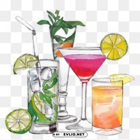 cocktails PNG with alpha channel for download